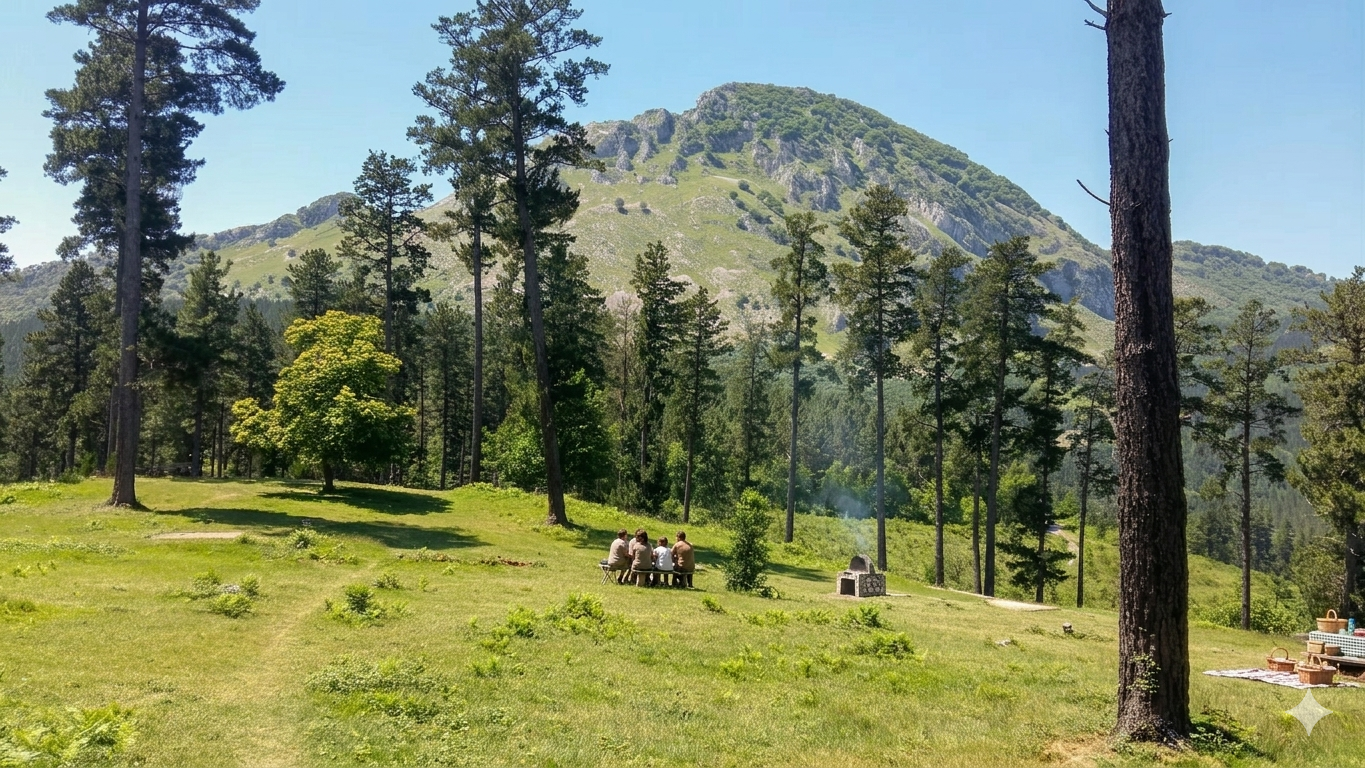 Aisialdirako guneak basoetan